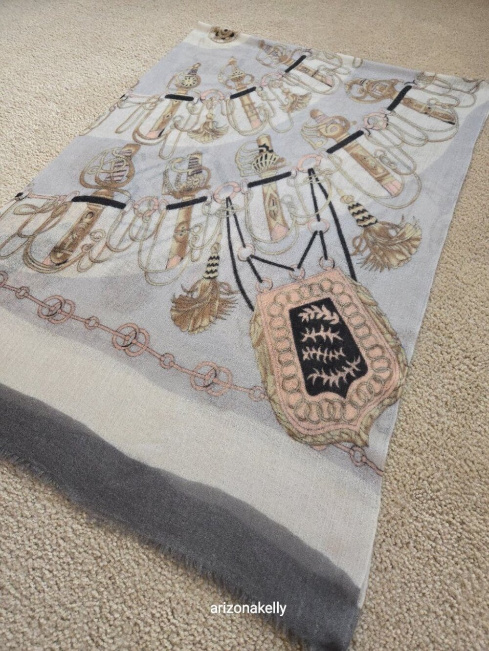 NWOT Cashmere Cinta Equestrian Lightweight Woven Scarf - Picture 10 of 13